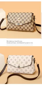 Women fashion crossbody bag with monogram print and chic metal clasp for daily wear stylish