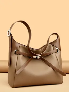 Womens autumn winter fashion shoulder bag large capacity color block commuter hobo bag