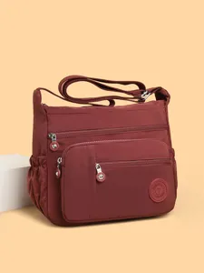 Women Casual Nylon Crossbody Bag Lightweight Multi Layer Oxford Cloth Shoulder Bag Daily Commuting Handbag
