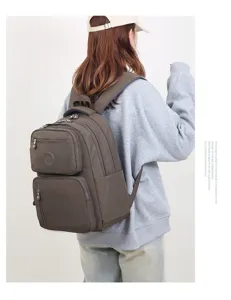 Grande capacita zaino in nylon multi-compartimento borsa da scuola per viaggio casual