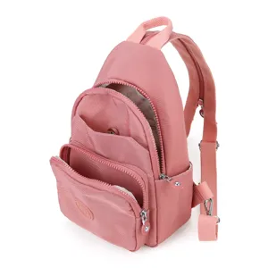 Zaino mini multifunzionale in nylon da donna borsa a tracolla casual da viaggio