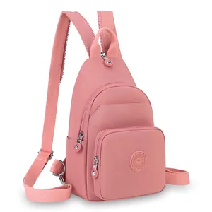 Zaino multifunzionale da donna rosa borsa a tracolla casual viaggio uso quotidiano