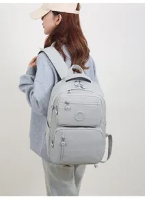 Zaino casual di grande capacità con più scomparti, borsa da viaggio leggera per studenti.
