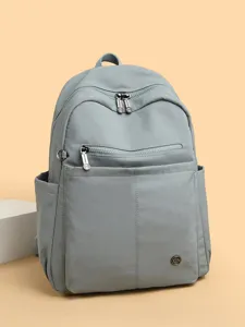 Casual Oxford cloth backpack with large capacity, multi-pocket stylish travel laptop bag.
