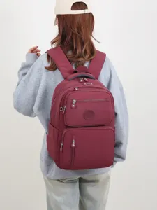 Zaino in nylon di grande capacità a scomparti multipli, borsa da viaggio e scuola.