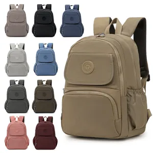 Women casual travel backpack lightweight oxford multi-layer shoulder bag commuting computer bag