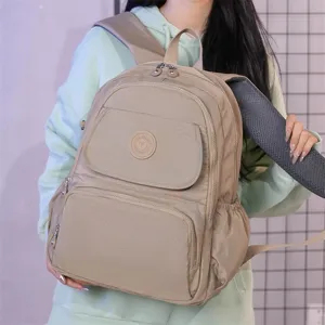 Casual travel backpack lightweight oxford multi-layer commuter daypack for women stylish laptop bag