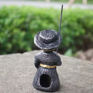 Gothic Resin Incense Burner Halloween Mystery Crow Figurine Tabletop Decor Holder