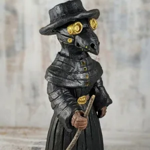 Gothic Plague Doctor Resin Figurine Incense Burner Halloween Spooky Home Decor Statue