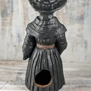 Gothic Halloween crow man incense burner resin ornament spooky dark gothic home decor sculpture