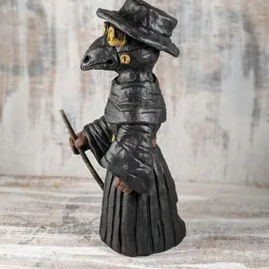 Gothic Plague Doctor Resin Figurine Statue Halloween Vintage Desk Ornament Decor
