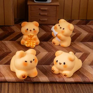 Cute resin miniature puppy ornaments for DIY micro landscape fairy garden desktop decor.