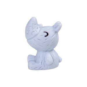 Mini Cute Rhino Figurine Resin Animal Statues Matte Solid Color Desktop Micro Landscape Ornament DIY Crafts Home Decor