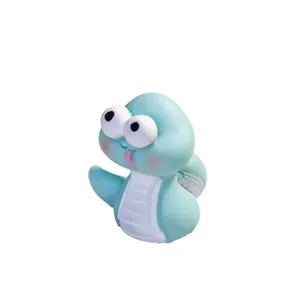 Cute cartoon snake resin figurine desktop car ornament diy mini cute zodiac decoration accessory