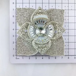 Toppa fiore strass cristallo applicazione scarpa diamanti scintillanti accessori DIY