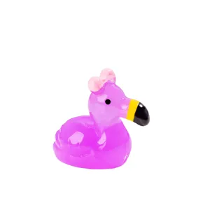 Leuchtend Harz Flamingo Schleife Miniatur Figur DIY Handwerk Zubehör Süß Im Dunkeln Leuchtend Tier Kleine Ornament