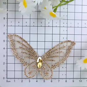 Strass vlinder patch DIY ambachtelijke applicatie voor trouwjurk schoenen en tassen accessoires.