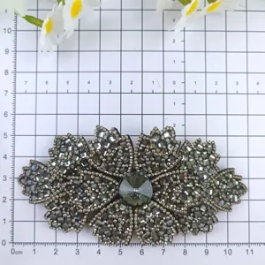 DIY Strass Blumen Aufnäher glitzernde Kristall Applikation für Kleider Schuhe Dekoration