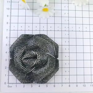 Charm de chaussure rose en strass noir brillant broche multicouche pince cheveux sac