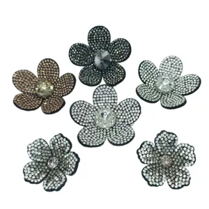 Strass Blumen Flicken DIY handgemachte Kristall Schuhclips Kleidung Tasche Accessoires