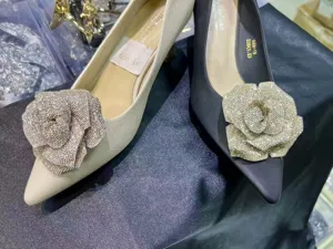 Magnifiques clips de chaussures roses strass scintillants breloques cristal en gros accessoires