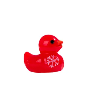 Christmas Snow Flake Duck Christmas Tree Resin Miniature Figurines DIY Home Decor Accessories Mini Ornaments