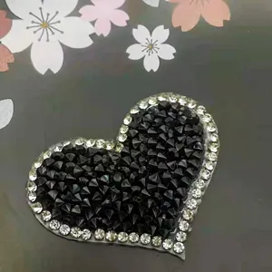 Herz Strass Harz Haarklammer Zubehör Liebe Heißkleber Kleidungsstücke Flicken DIY Dekorativer Aufnäher