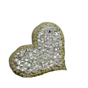 Herz Strass Aufnäher Kristall DIY Kleidung Zubehör Kinder Haarnadel Deko Applikationen