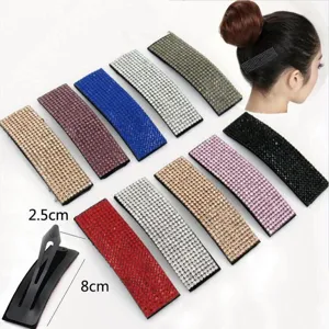 Korean Style Rhinestone Hair Clip Sweet Crystal Hair Barrette Sparkly Metal Bangs Side Clip Fashion Women Accessories