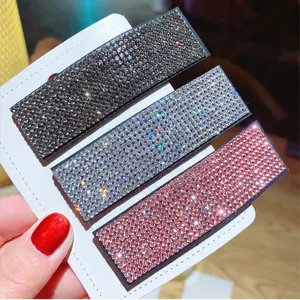 Korean style crystal rhinestone hair clips set, sparkling minimalist bobby pins for women.
