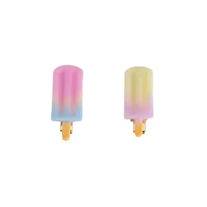 Jolies pinces à cheveux en forme de popsicle dégradé pour femmes et enfants, accessoires d'été.