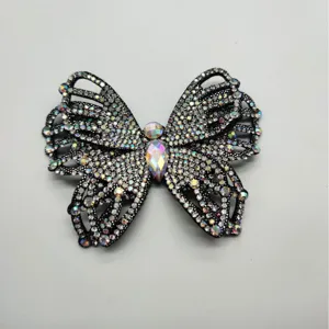 Butterfly rhinestone accessory applique DIY sparkling crystal patch for clothing hair crafts