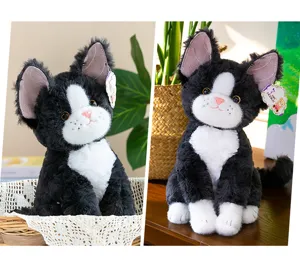 Gatto Devon Rex peluche simpatico animale di peluche morbido bambola gattino regalo di compleanno