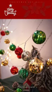 Christmas LED string lights festive decorative balls starry sky glowing fairy lights decor