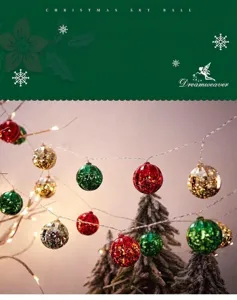 Christmas LED ball string lights decorative fairy lights for holiday party tree decor
