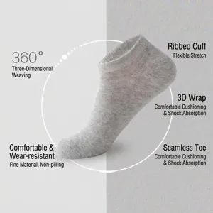 Chaussettes basses homme été fines et respirantes, confortables et anti-transpiration.