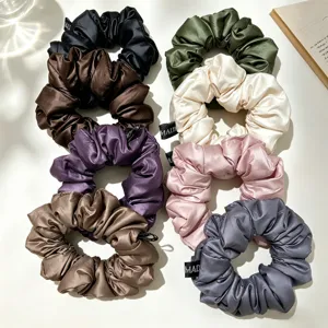 Lot de chouchous en satin de soie élastiques colorés accessoires élégants pour cheveux