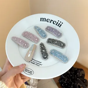 Sparkling rhinestone crystal hair clips dopamine side bangs clip fashion hair accessories