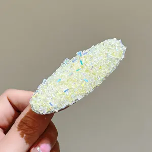 Korean style exquisite full rhinestone crystal hair clip side BB clip women hair accessories