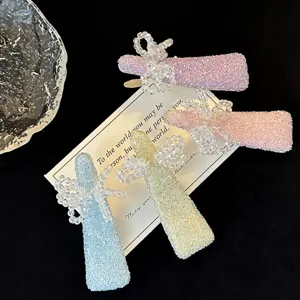 Kristalen strik haarspeld set, fonkelende strass eendebek speldjes, schattige haaraccessoires.