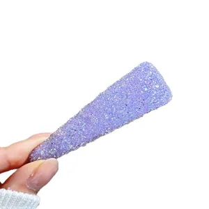 Épingle à cheveux strass violet scintillant jolie barrette accessoire mode pour femmes