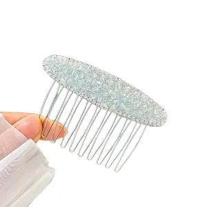 Korean style rhinestone hair comb for women elegant shiny crystal hair accessories pin