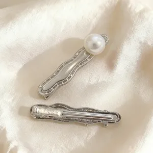 Pearl metal hair clip for women elegant side clip hair accessory fashion hair styling tool