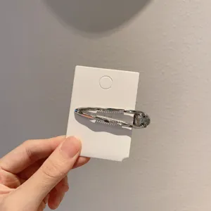 Zilveren metallische geometrische haarspeld voor dames, dagelijks chique haaraccessoire.