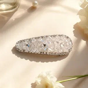 Summer rhinestone crystal side bangs hairpin sparkly BB hair clip for women fashion accessories