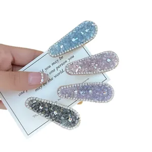 Sparkling rhinestone crystal hair clips set, cute side BB clips for women daily hair styling