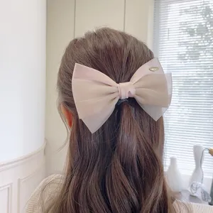 Sweet Organza Bowknot Spring Clip Hair Clip Handmade Elegant Hair Accessories For Women Girls Hair Styling