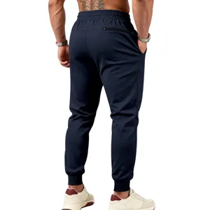 Pantaloni tuta uomo con coulisse ed elastico in vita tasche con zip per sport e tempo libero