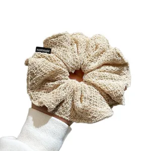 Elegant scrunchie lavorato a maglia autunno inverno fermacapelli coda di cavallo chic