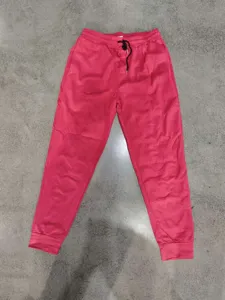 Men's suede air layer sweatpants with elastic drawstring waist and cuffed jogger design.